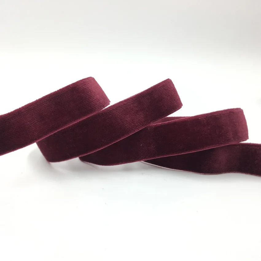 15mm 5Yards Velvet Elastic Band Hair Bowknot Accessories DIY Home Decoration Wedding Party Gift Packing