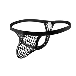 CLEVER-MENMODE Sexy Sous-Vêtements Chaud Transparent Hommes Maille Strings Culotte G String T-back Jockstrap 7.0 Costume Homme Poudres De Coq