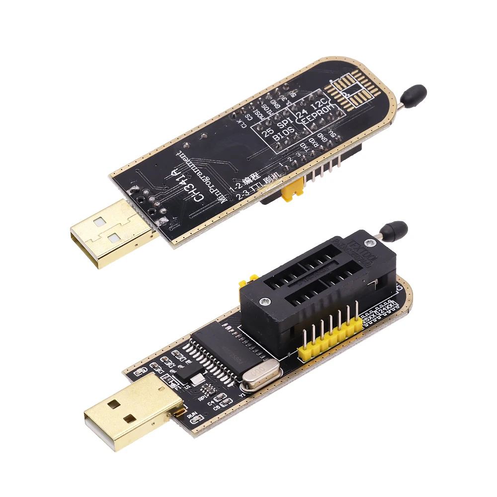 CH341A 24 25 سلسلة EEPROM فلاش بيوس USB مبرمج وحدة SOIC8 SOP8 اختبار كليب ل EEPROM 93CXX / 25CXX / 24CXX لتقوم بها بنفسك عدة