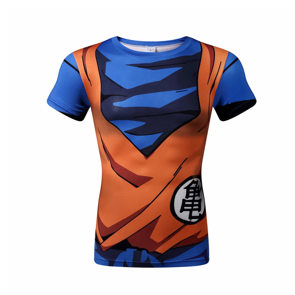 Newest Goku Men 3D Casual Red color Vegeta Goku Summer T shirt Tops Style Jersey 3D Shirts Fashion Clothing Tees Plus