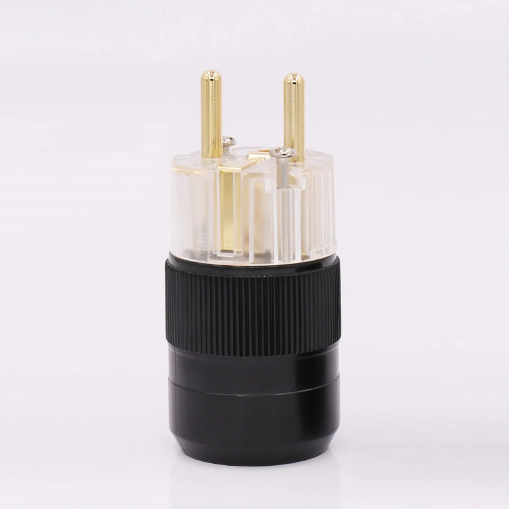 P078ETG SCHUKO แผ่นทองเหลืองชุบทอง1คู่ยุโรปปลั๊กไฟสำรองขั้วต่อไฟฟ้าสัญญาณเสียง HIFI