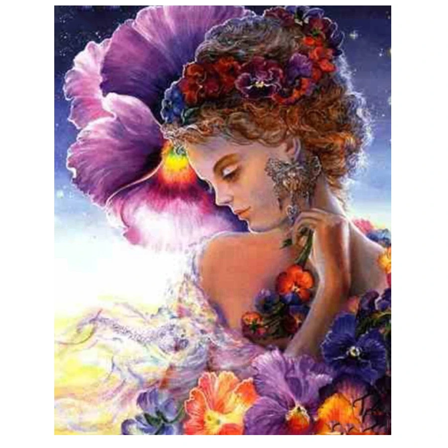 5d diamond Embroidery,beauty,Woman and flowers,Diamond Painting,full square,Cross Stitch,3D,Diamond Mosaic,Needlework,Handicraft