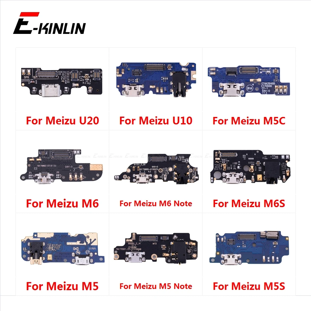 

USB Charging Port Dock Plug Connector Charger Board With Mic Microphone Flex Cable For Meizu U20 U10 M6 M6S M5 M5C M5S