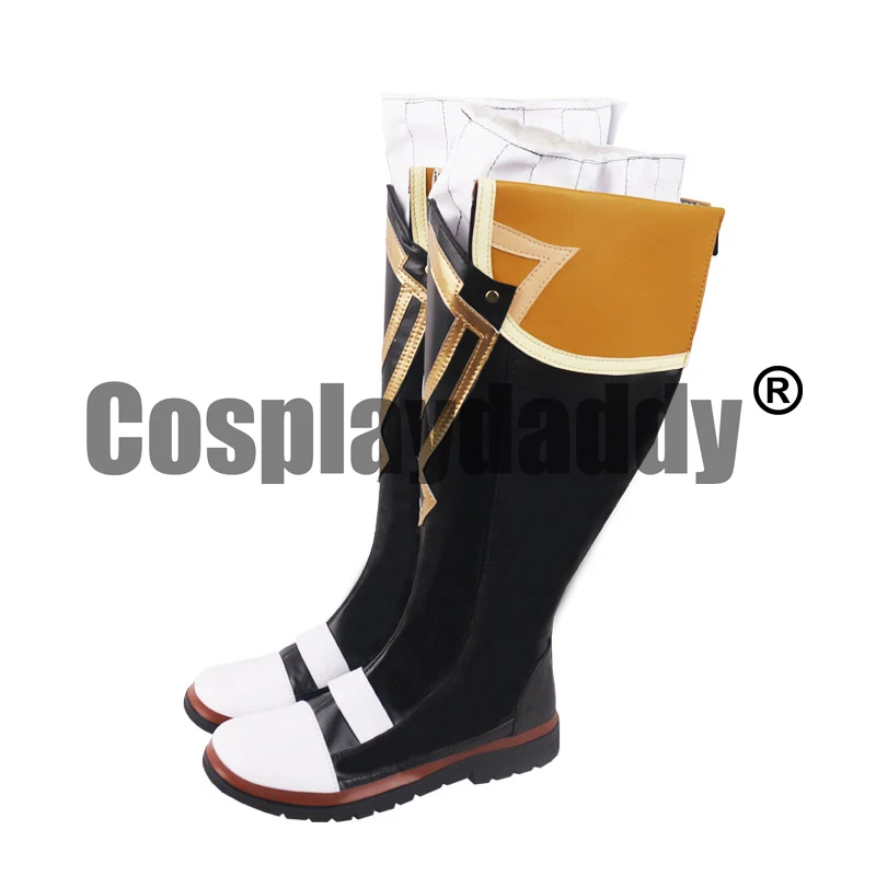 Genshin Impact Mondstadt Leader of Benny's Adventure Team Trial by Fire Bennett Benetto Game Cosplay Black Shoes Boots S008