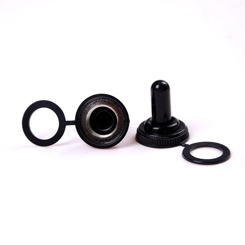 10PCS/LOT 12MM Toggle Switch Waterproof Rubber Resistance Cover Dust Cap Boot Black Tarpaulin