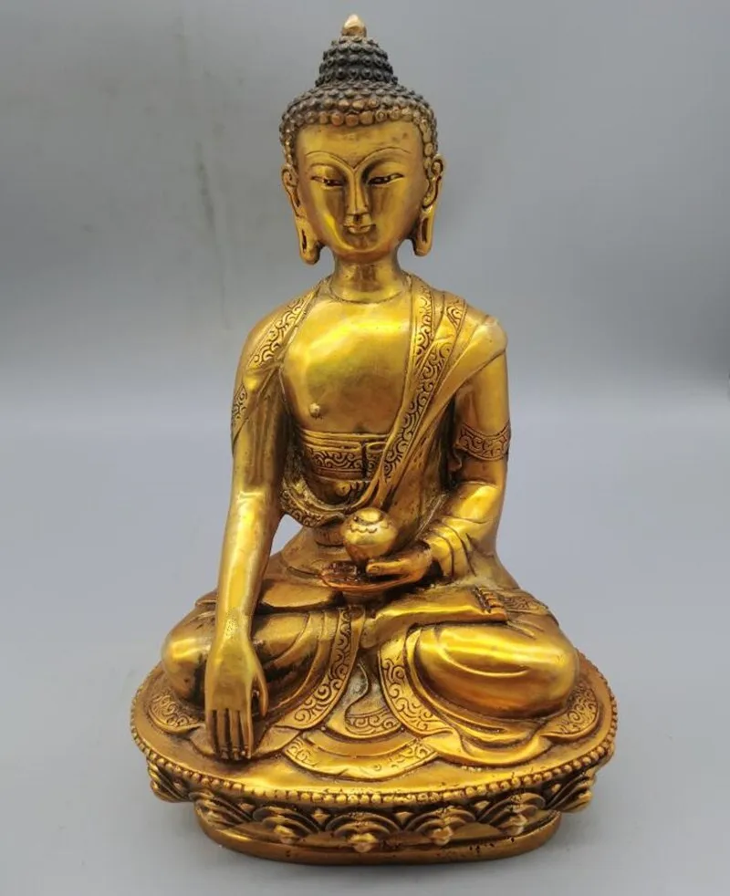 

Tibetan buddhism brass sakyamuni Buddha Sit apothecar Amitabha statue