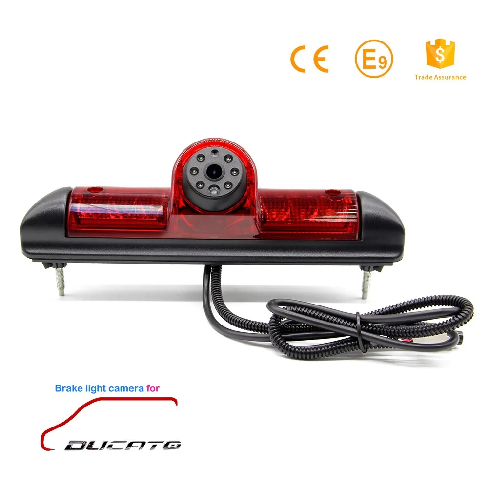 HD 720P Misayaee E9 Brake Light Camera for Fiat Ducato Citroen Jumper Relay Peugeot Boxer 2006-2019,Stop lights Rear view camera