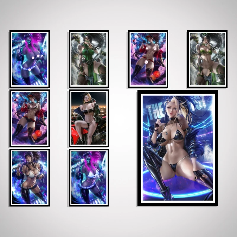 

Akali KDA Sexy Nude Girl League Art-Poster, Silk Prints, Living Wall Decoration, Home Custom Picture, Room Decor