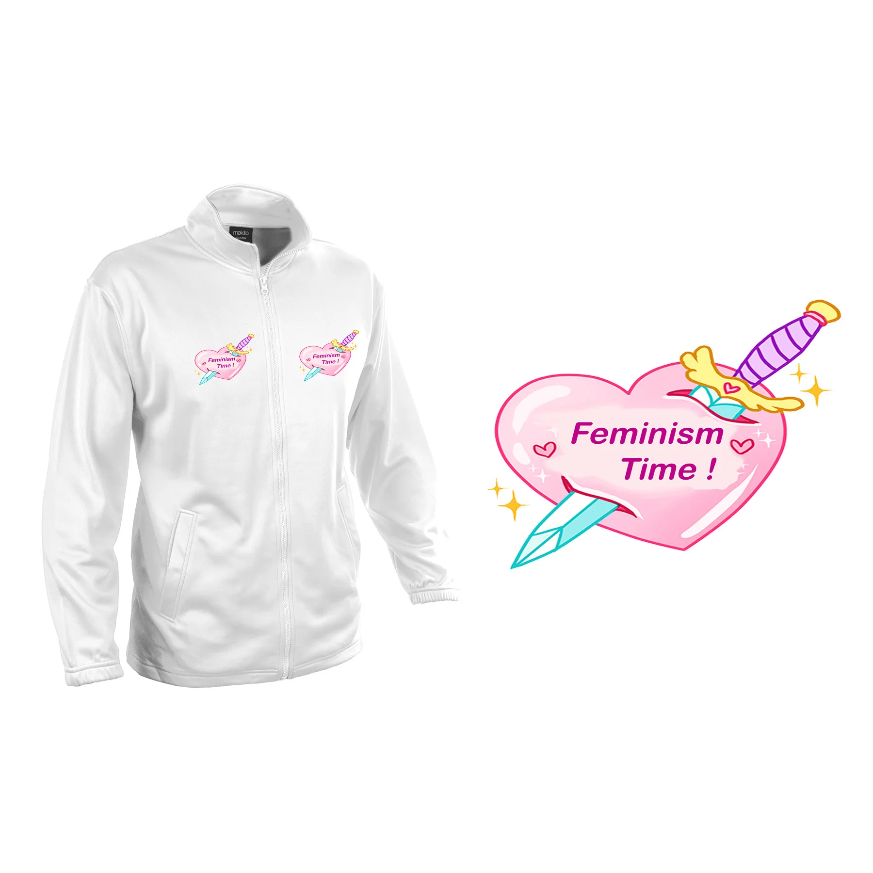 Jacket TECNICA 2 DRAWINGS LOGO HOUR FEMINIST jacket