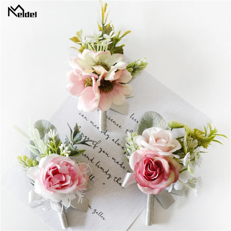 Boutonniere flores pulso corsage dama de honra irmãs pulseira flores pino boutonniere buttonhole masculino casamento buttonhole testemunha