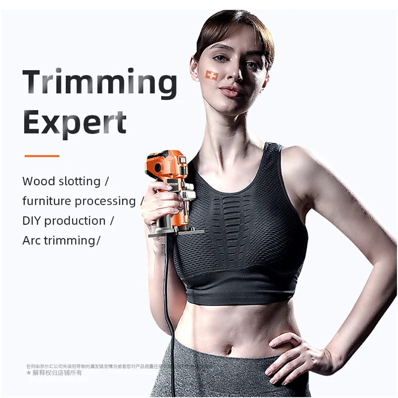 1280Wไฟฟ้าTrimmerไม้DIY Milling Slottingเครื่องตัดไม้Laminator Routerมือแกะสลักเครื่อง