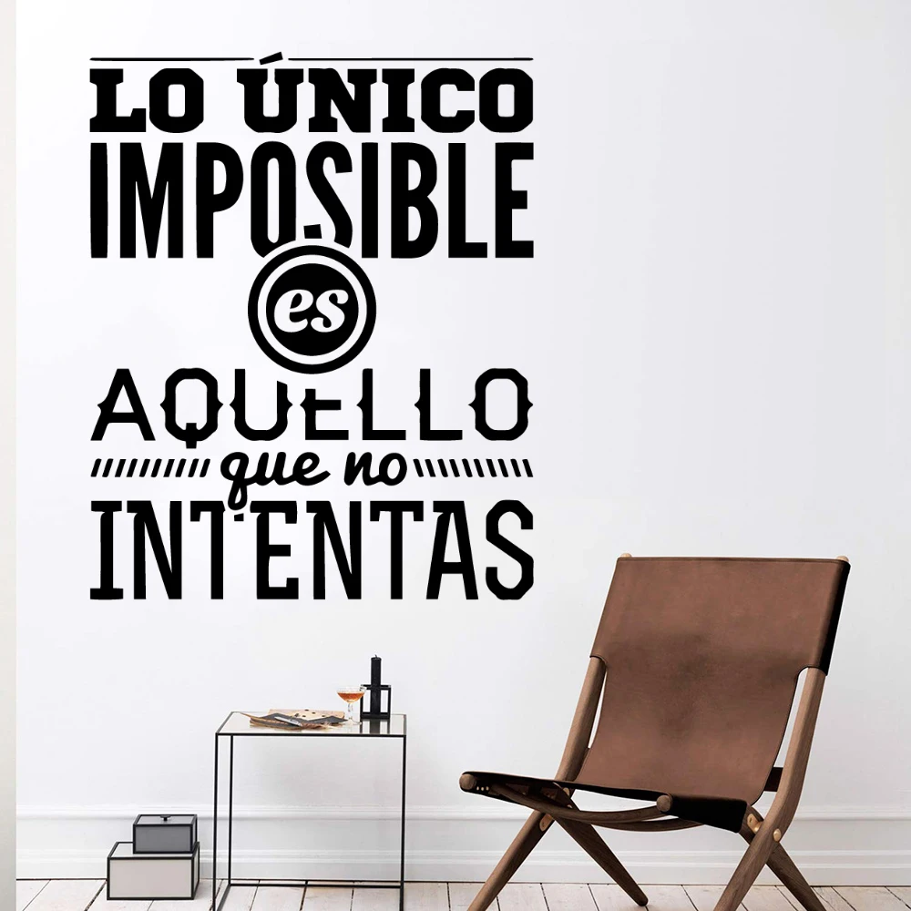 Spanish Sentences Vinyl Wall Stickers Wallpaper For Living Room Decoration Wall Decals Frase Sticker Mural Wall Decor