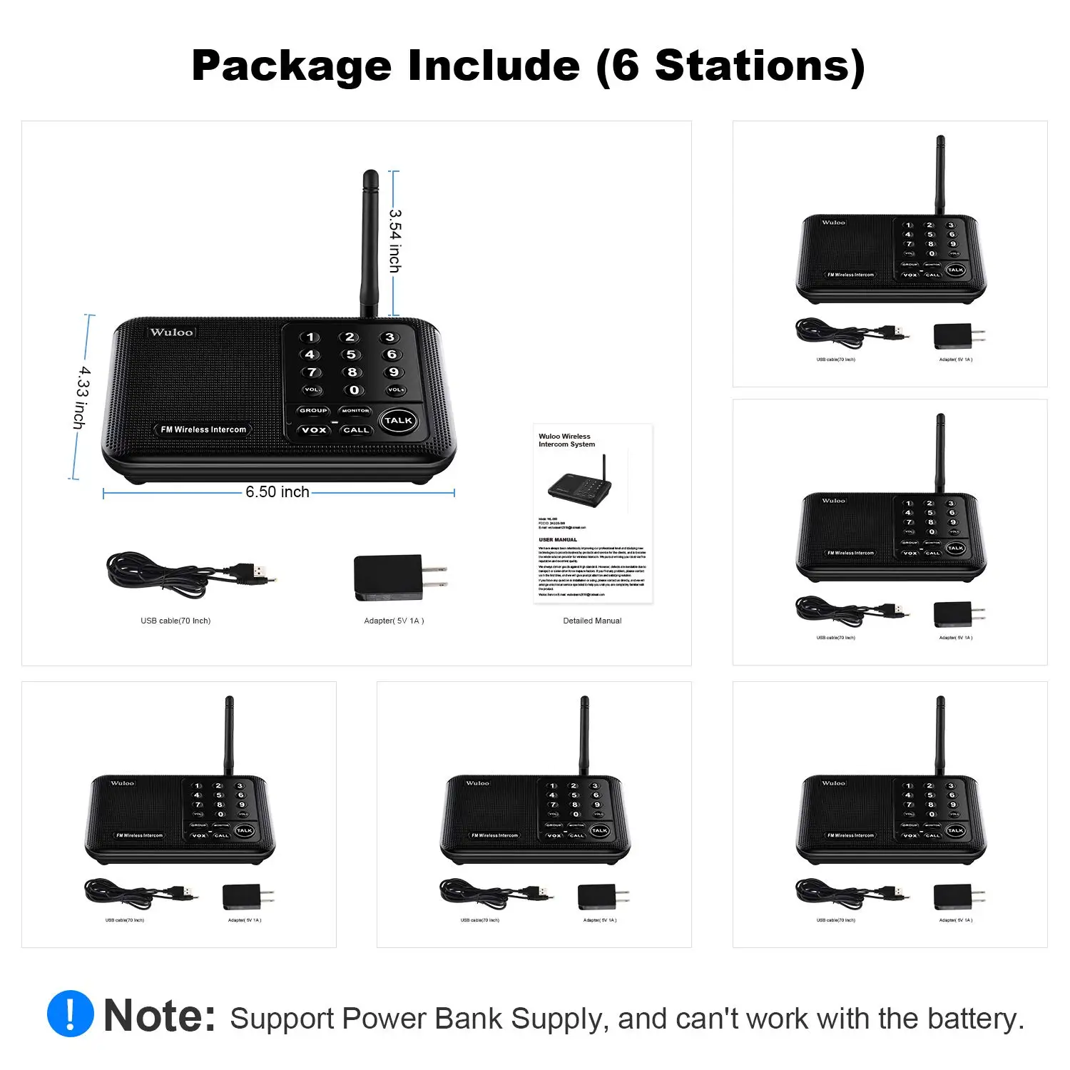 Interphones sans fil longue portée, système de communication, maison, bureaux, usine, pièce à pièce, 1 mille