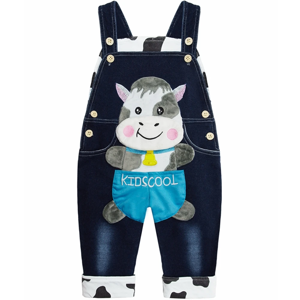 

0-4T Top Quality Pants for Infant Baby Boys Denim Overalls Jeans Rompers Monkey Animal Bebe Clothes Toddler Jumpsuit Clothing