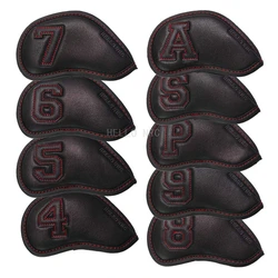 Golf Club headcover Iron Cover 9pcs/set Digital patch design PU Leather