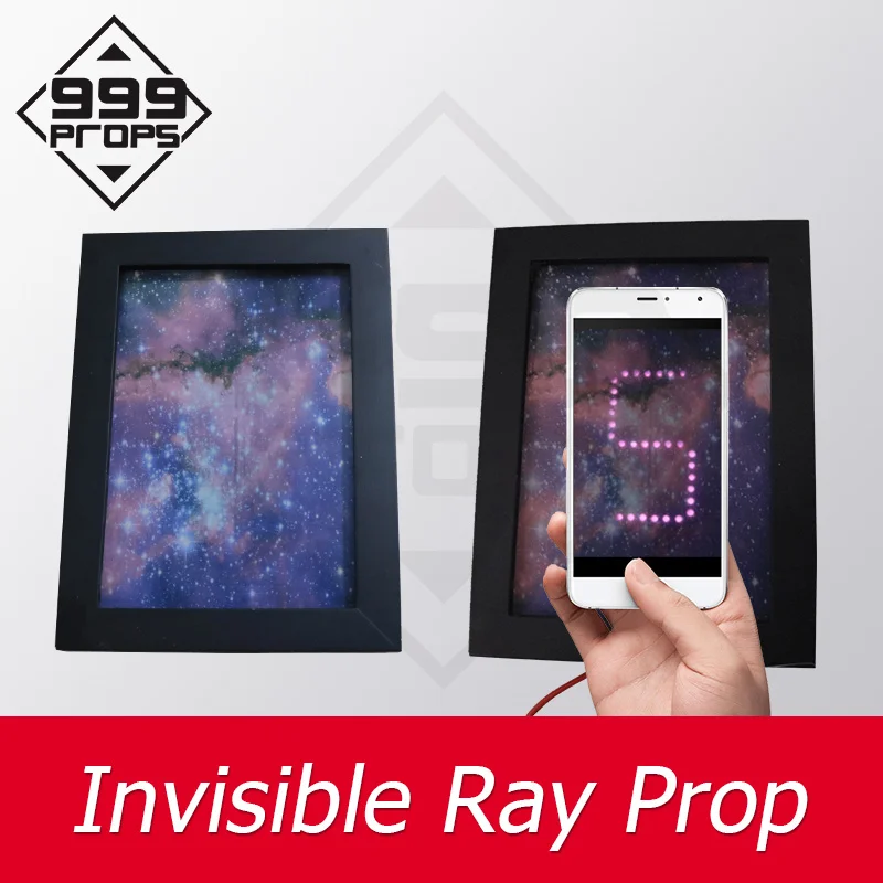 999PROPS Invisible Ray Prop Escape room number passcode prop Use Mobile Phones shooting interface to show passwordcharmber room