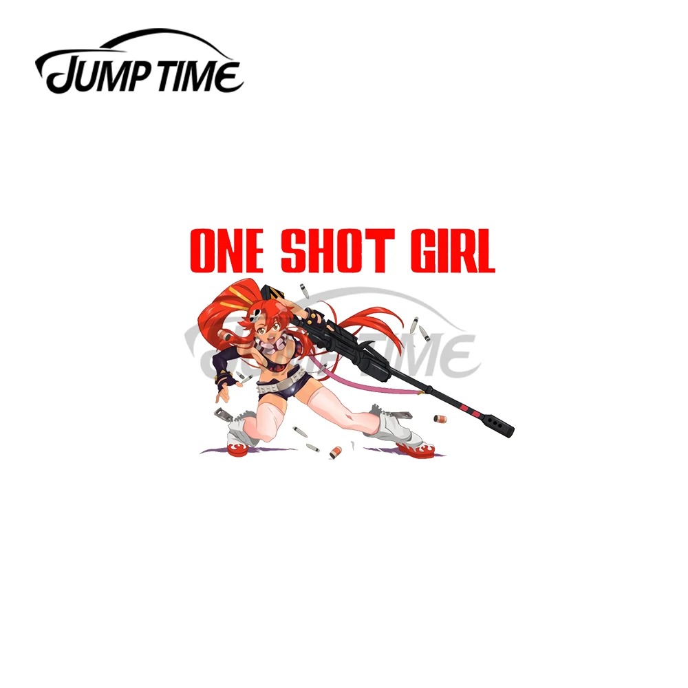 Jump Time 13 x 7.3cm For Gurren Lagnn Yoko One Shot Girl Car Decal Waterproof Cartoon Car Stickers and Decals Sun Protection