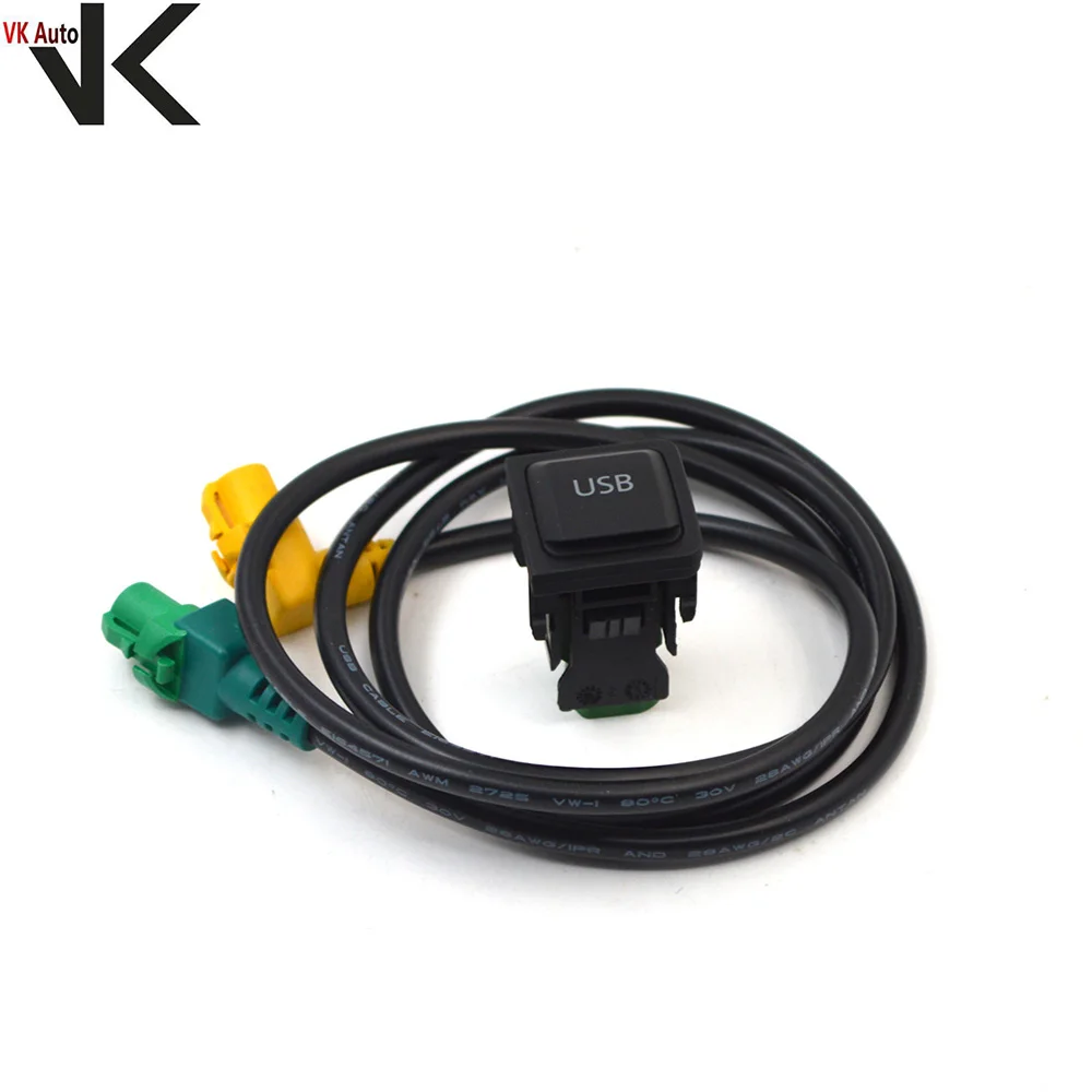 RCD510 RNS315 RCD310 Car USB AUX data Adapter Switch Button Cable wiring harness For VW Golf 5 6 MK6 Jetta 5 MK5 Rabbit Scirocco