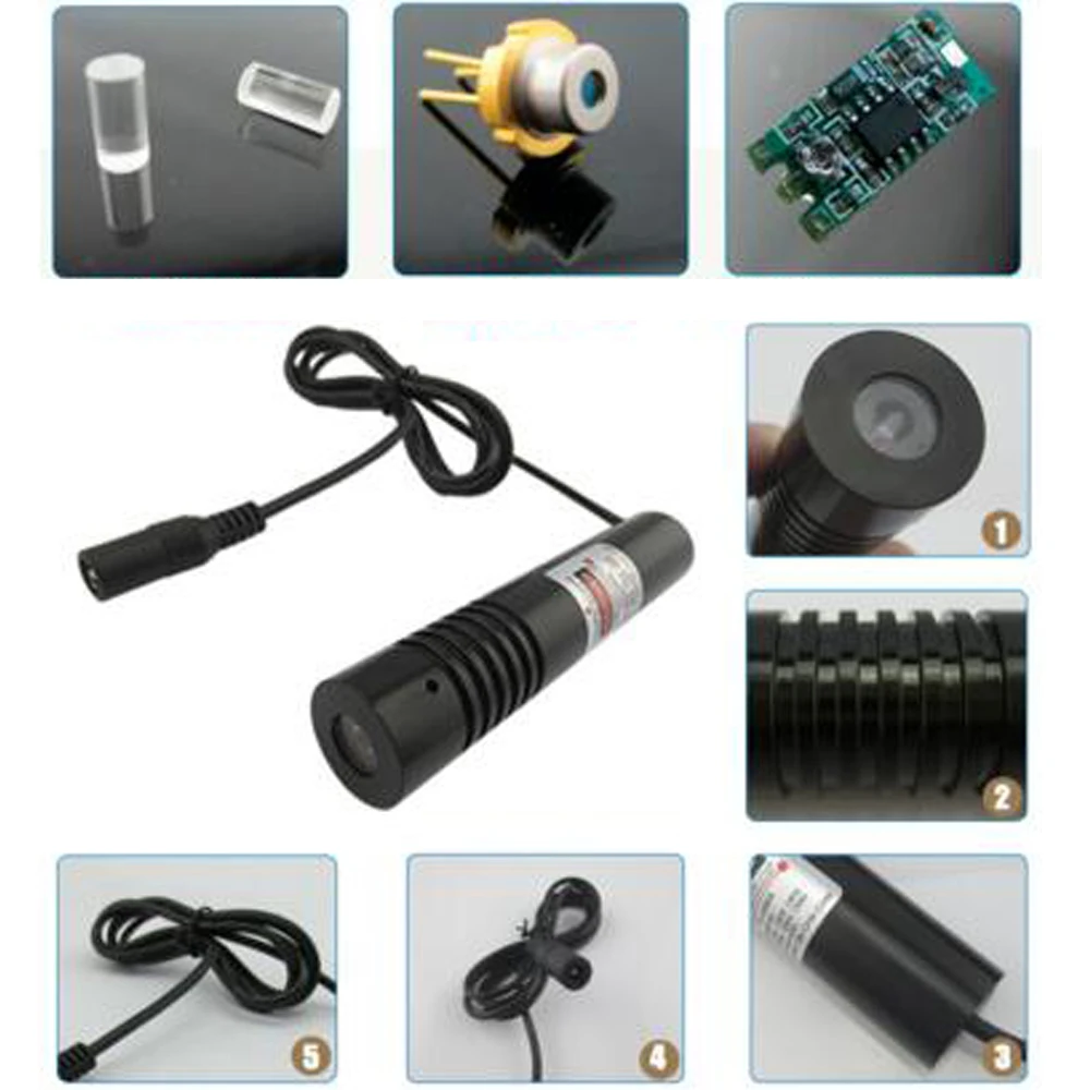670nm 0.4mw 1mw 5mw Red Point Line Cross Laser Module Can Be Customized