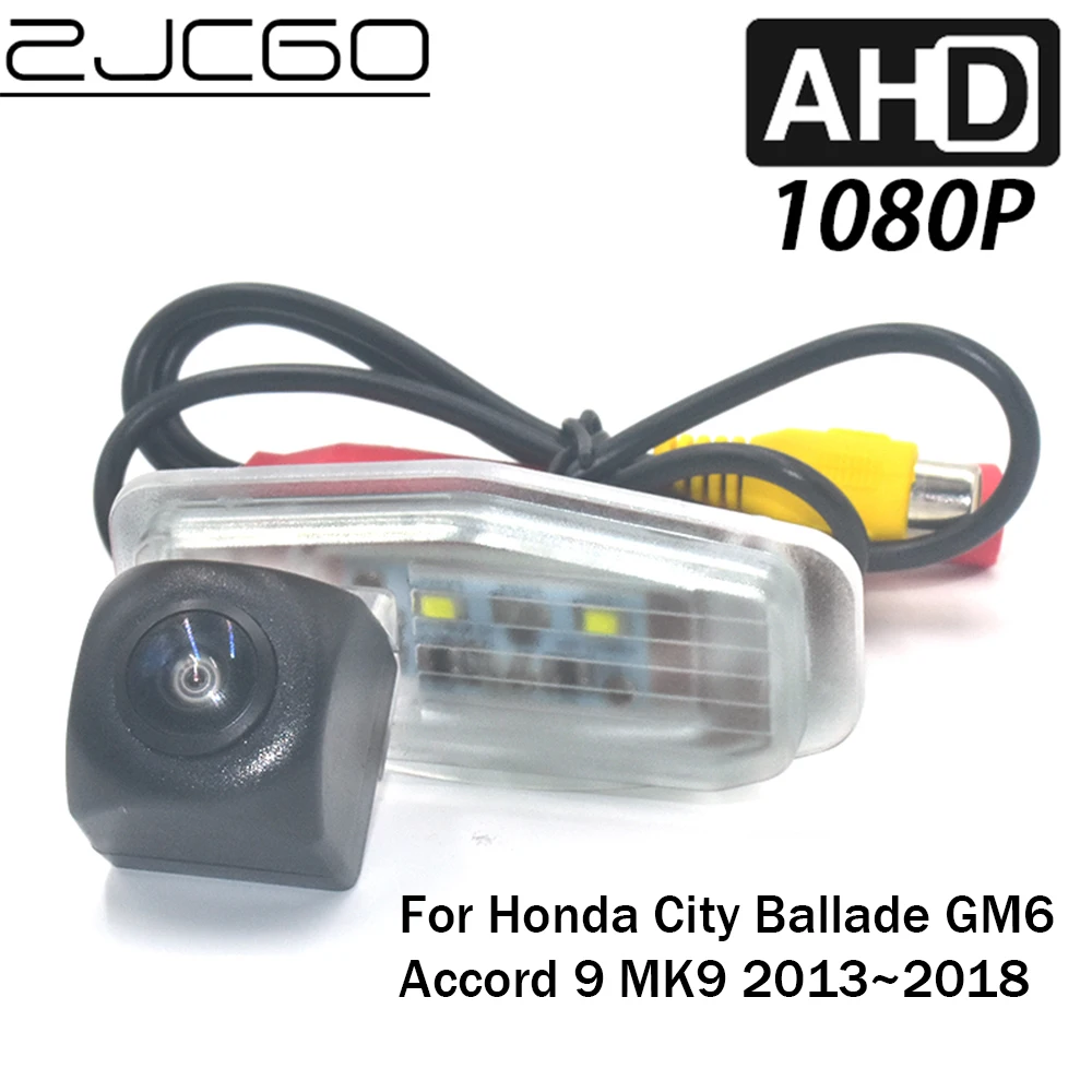 

ZJCGO Car Rear View Reverse Backup Parking AHD 1080P Camera for Honda City Ballade GM6 Accord 9 MK9 2013~2018