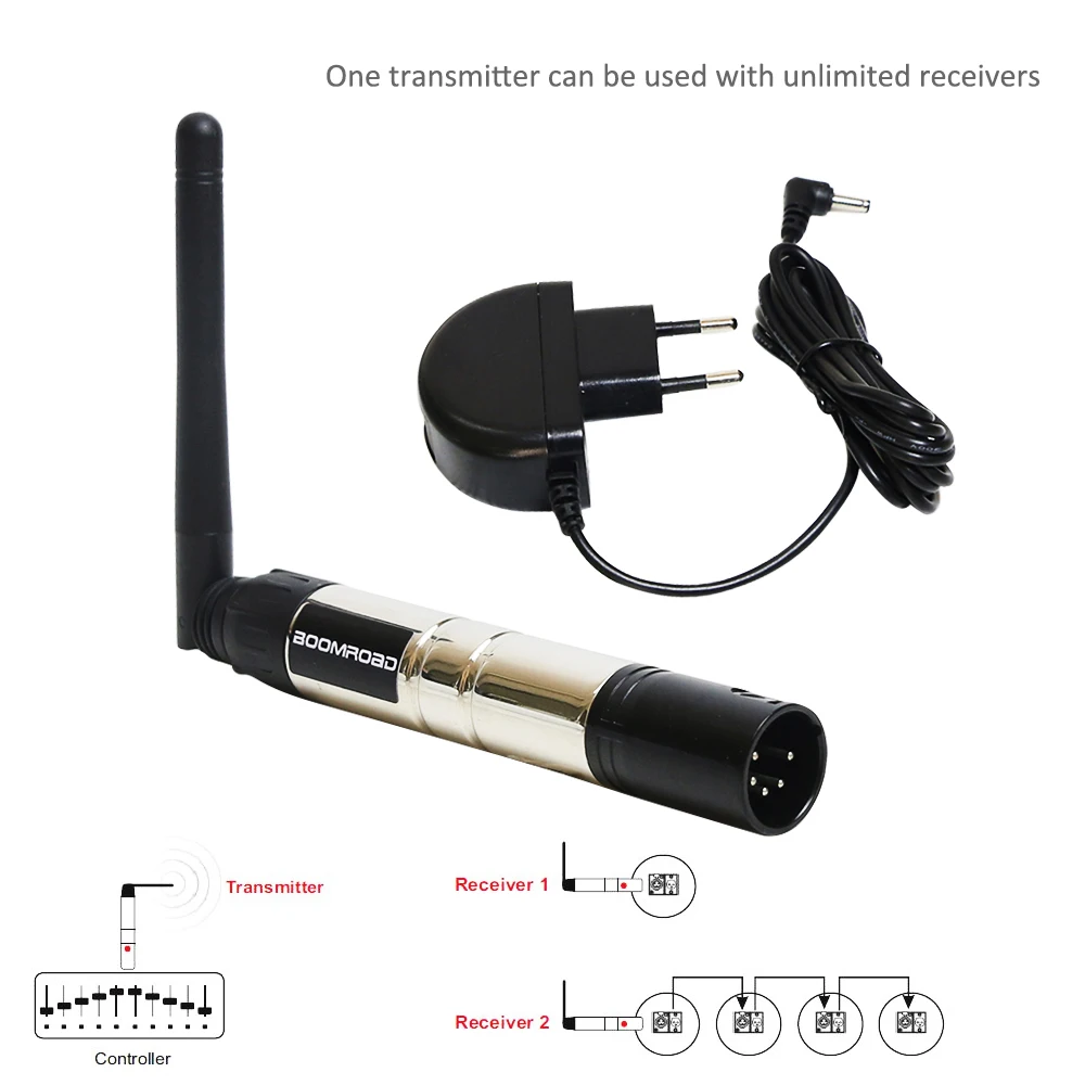 5Pin Wireless ISM Transmitter Receiver Dmx 512 USB Cable DJ Controller Dmx Light Control Party Lights Stage Lighting Effect