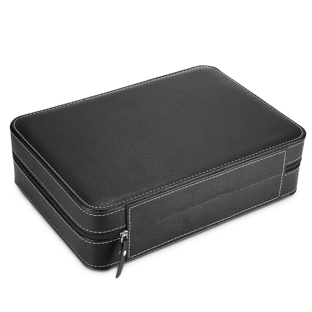 2019 Hot Special For Travel  Sport Protect 10 Grids PU Leather  Wristwatch Box CaseZipper Travel Watch  Jewelry Storage Bag Box