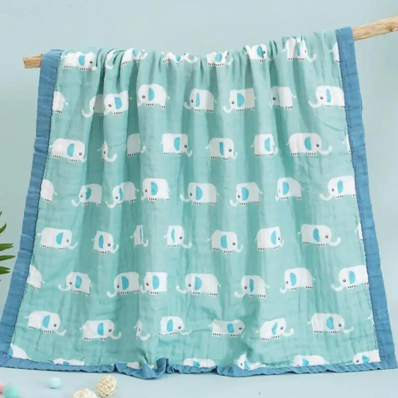 110X110Cm 120X150Cm 6 Lớp Muslin Bé Trai Cô Gái Trẻ Em Trẻ Em Ngủ Chăn Đầm Tắm 100% Cotton Sơ Sinh Bọc Chăn Cho Bé