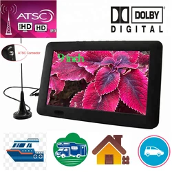 LEADSTAR 9 inch Portable TV With ATSC Tdt Digital Tv Analog Mini Tv For Car Boat Outdoor Support USB TF PVR MP4 H.265 AC3