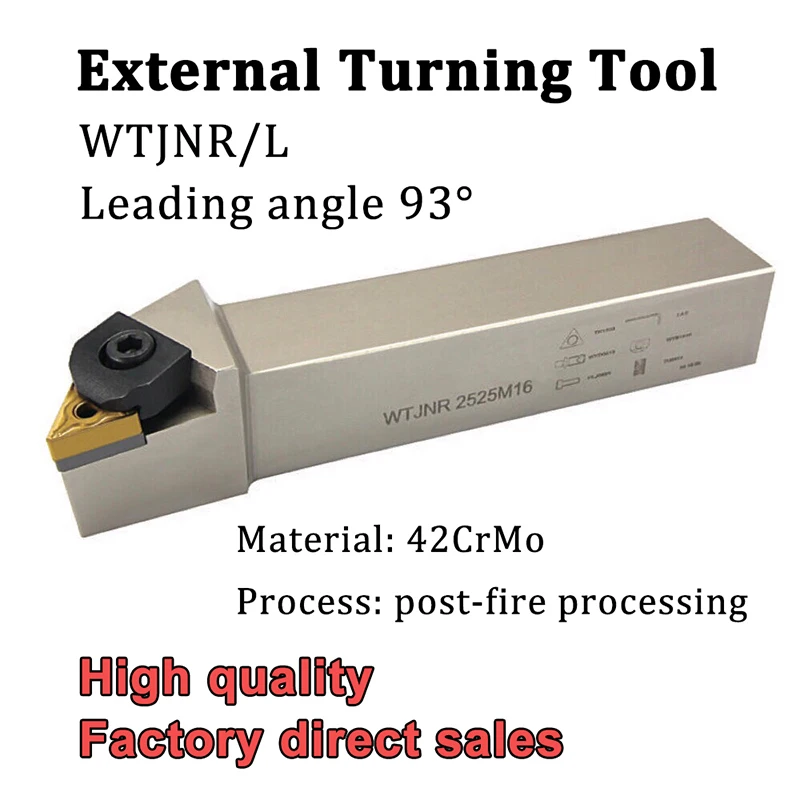 WTJNR WTJNL porte-outil de tournage externe, coupe-tour CNC, pour outils de tournage, Inserts en carbure TNMG160404