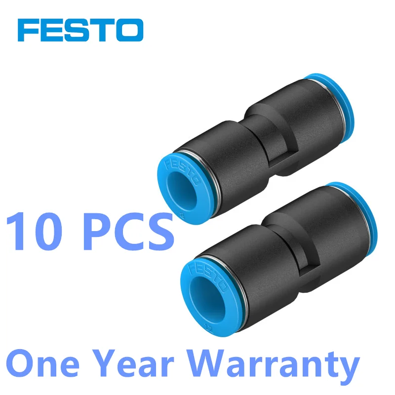 

10pcs One Pack Festo Pneumatic Fitting Quick Connector QS-1/8-1/4-3-/8-1/2-4-6-8-10-12