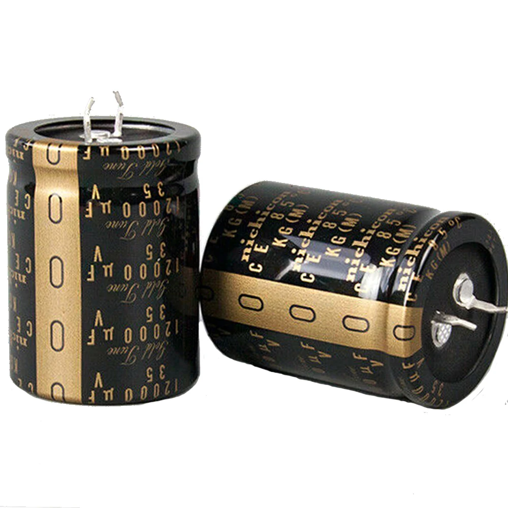 2個12000uf 35v 30*40ミリメートルニチコン35v/12000uf kg iピッチ10ミリメートルオーディオフィルタコンデンサ発熱ハイファイ電解コンデンサ