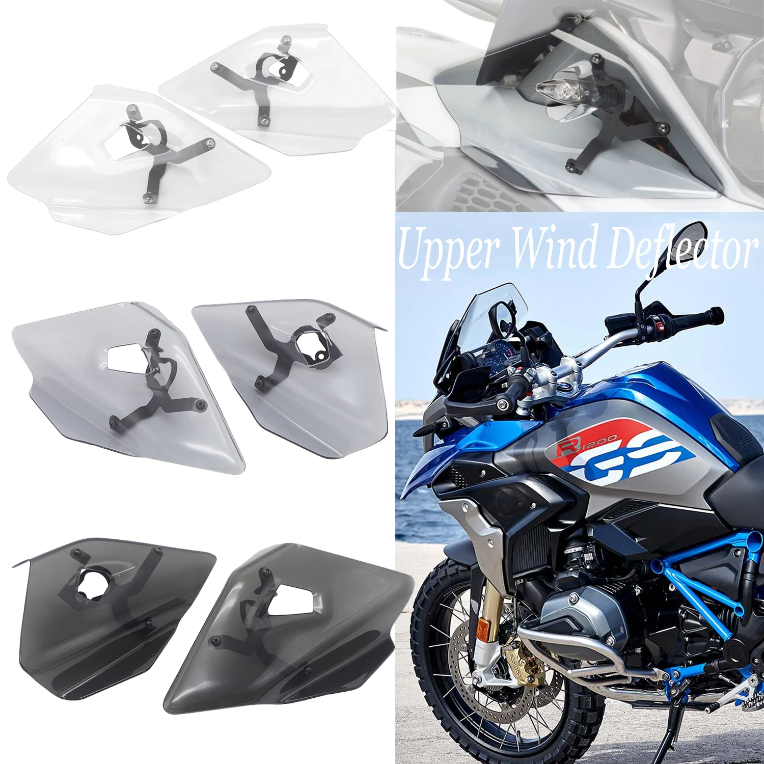 

FOR BMW R1200 R1250 GS Motorcycle Upper Turn Signal Wind Deflector Side Fairing Windshield Windscreen Handguard