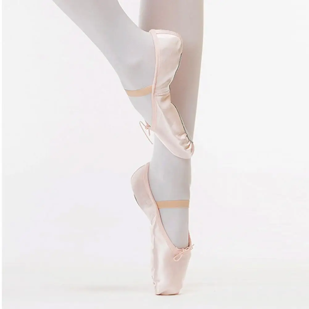 Ballet Pointe Slippers Anti-slip Soft Cowhide Ribbon Professional Ballet Dance Shoes With Ribbons for Girls Ladies Dance Shoes