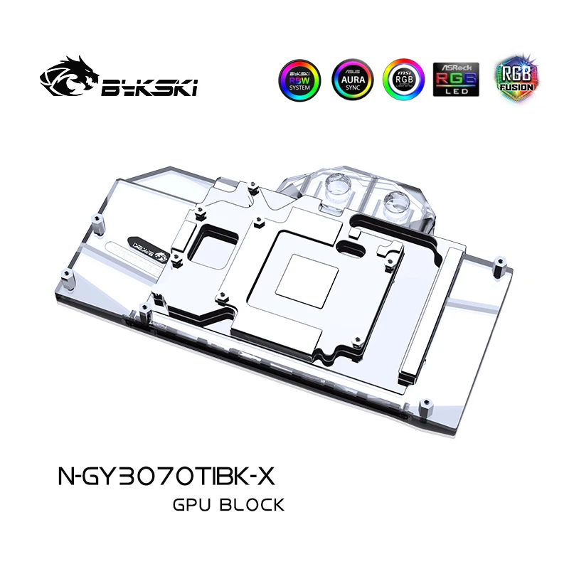 Bykski-tarjeta gráfica de refrigeración por agua, bloque de agua para N-GY3070TIBK-X GPU, para GALAX GeForce RTX 3070 TI OC PC, tarjeta de vídeo