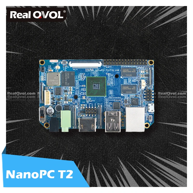 RealQvol FriendlyELEC NanoPC-T2  Onboard WiFi & bluetooth Quad Core Cortex-A9 Development Board S5P4418 Card Computer 100x60cm