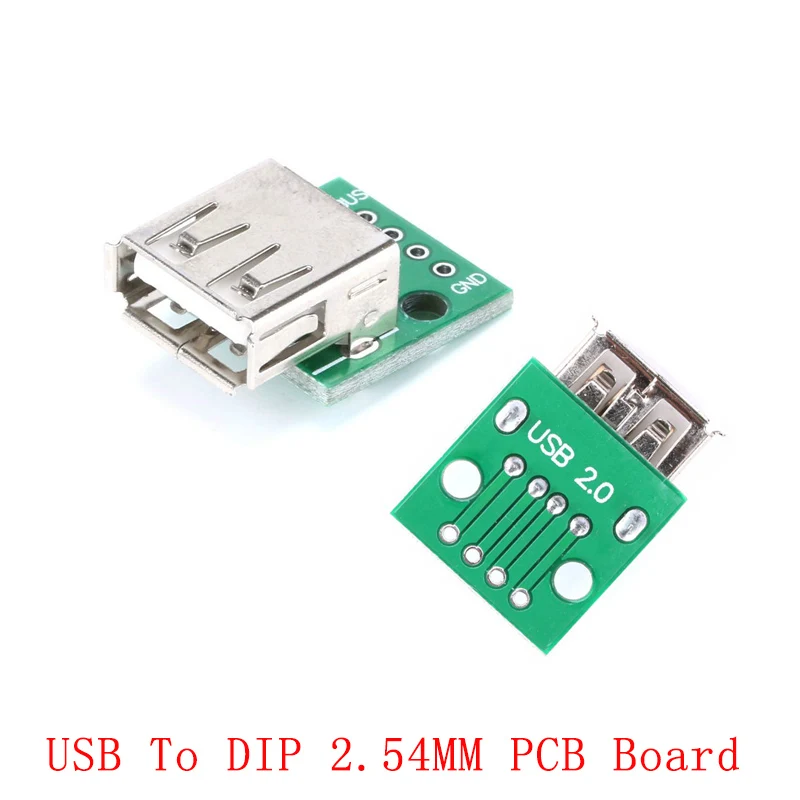 5pcs Micro Mini USB USB A Male USB 2.0 3.0 A Female USB B Connector Interface to 2.54mm DIP PCB Converter Adapter Breakout Board