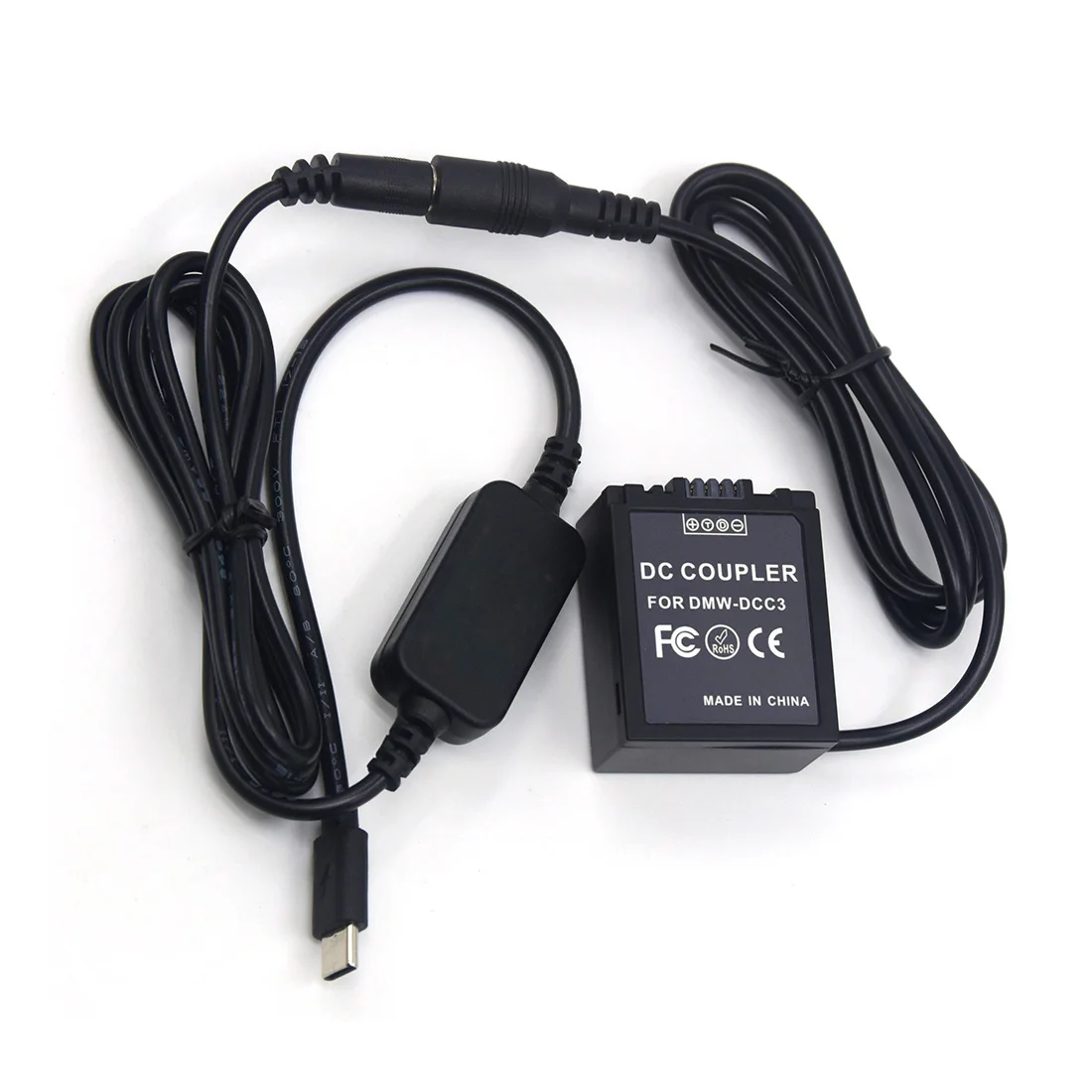Usb tipo c USB-PD conversor para cabo dc + DMW-DCC3 dc acoplador DMW-BLB13 manequim bateria para panasonic lumix DMC-G1 gh1 gf1 g2 g10