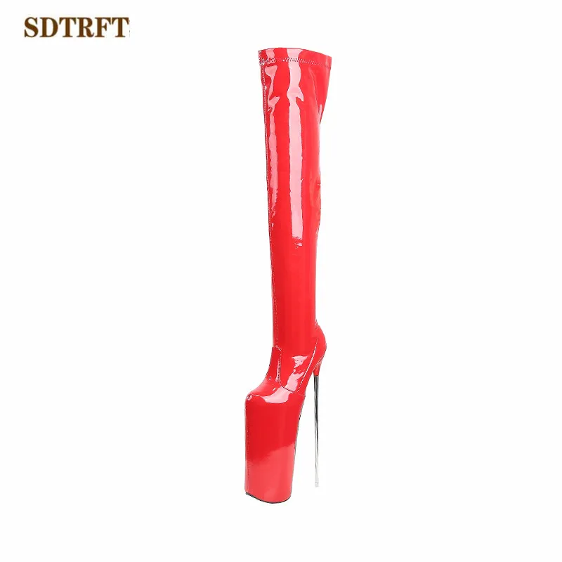 SDTRFT Girl\'s shoes pole dancing 30cm thin heels Stiletto over the knee long boots platform women pumps SM Cosplay  botas mujer