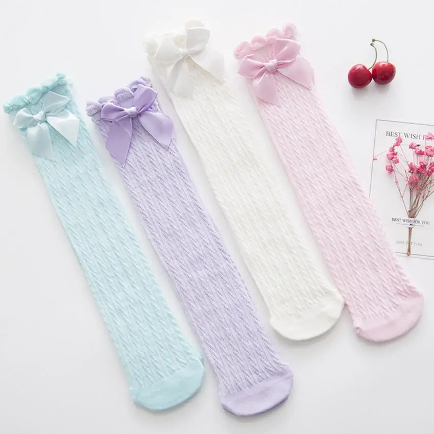 Girl Socks 0-8 Years Old Cotton New Summer Korean Version Long Tube Princess Children's Knee Socks Kids Dance Socks