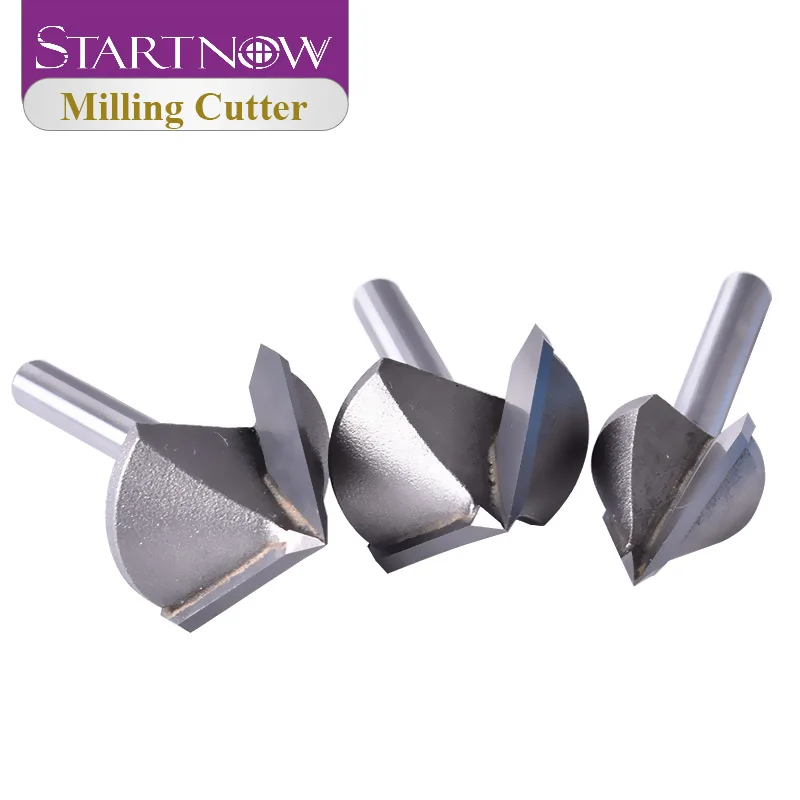 Startnow 5PCS 3D Router Bits 60 90 120 Degrees Milling Cutters Acrylic PVC MDF Hard Wood CNC Tool Router Engraving Bit End Mills