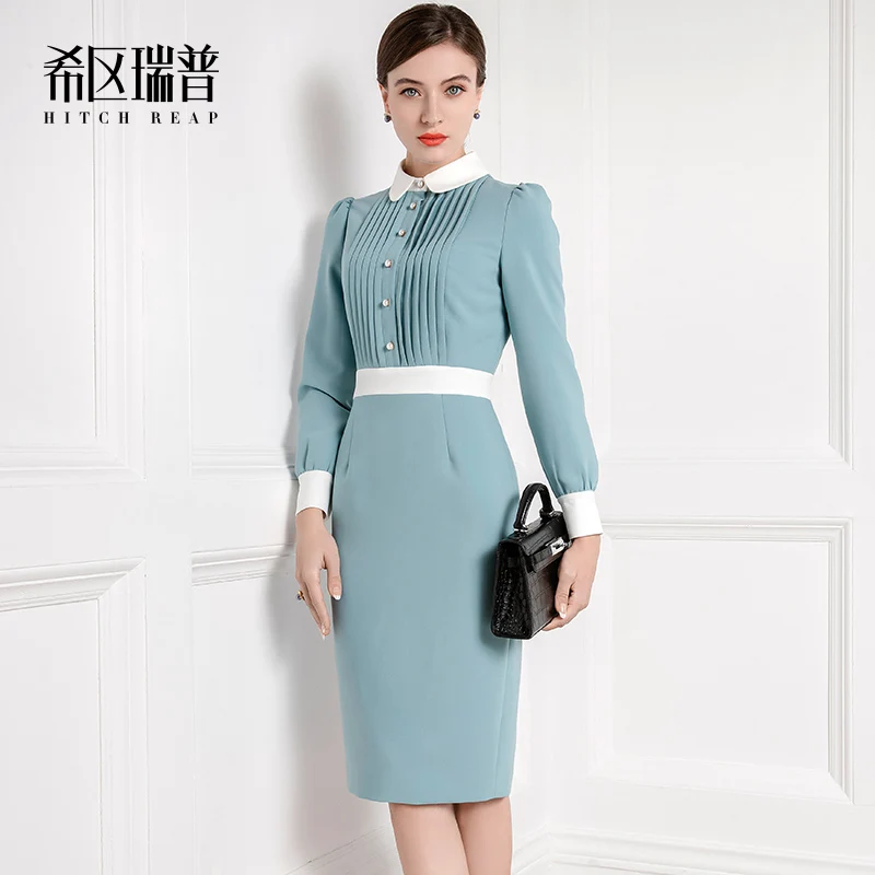 Temperament Dress High End Celebrity Dress Early Autumn New Baby Collar Skirt