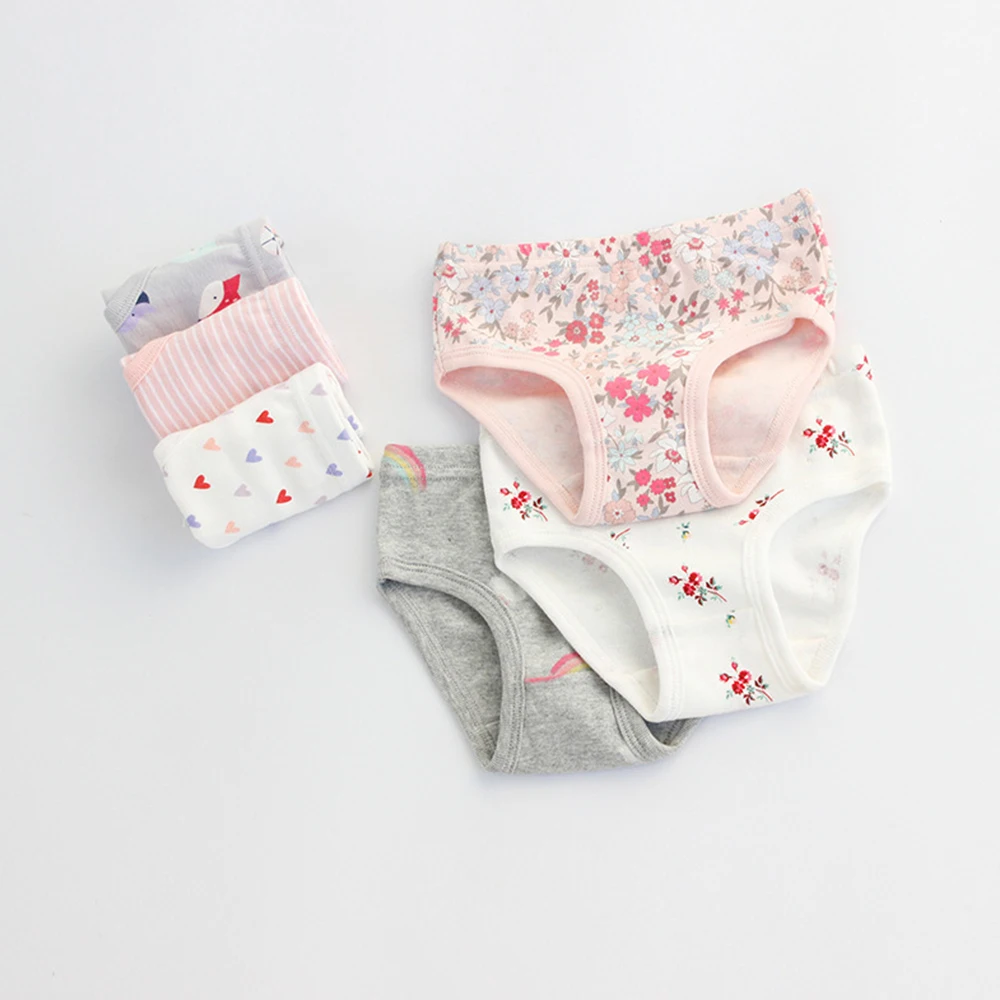 

Children's Underwear Girl's Triangle Pure Cotton European And American Thread Cartoon Printing Girl's Shorts Baby's Pants