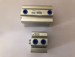 SDA Type Bore 32mm stroke 5/10/20/25/30/40/50/55/60/65/100mm double acting SDA32 compact air pneumatic piston cylinder Female