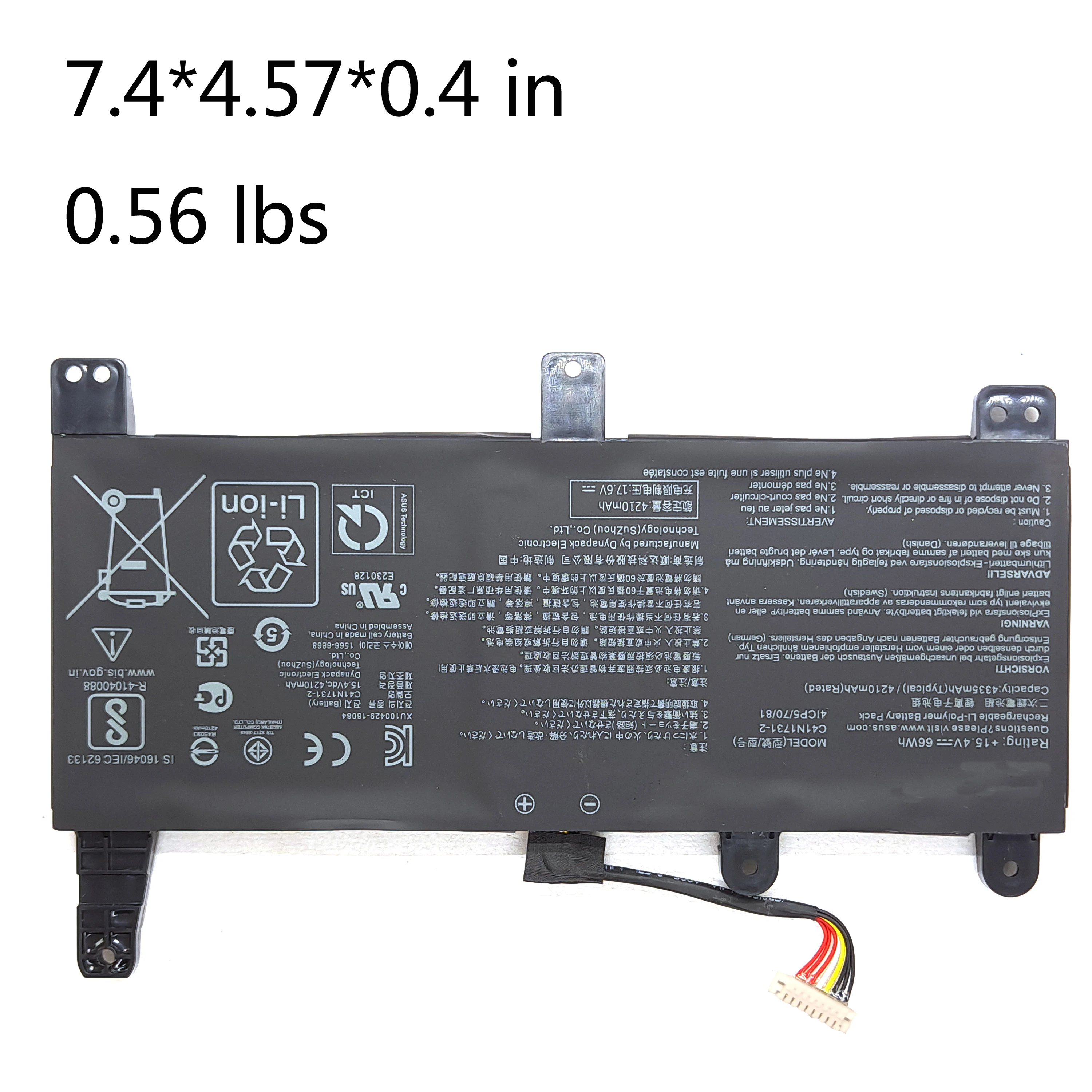 Genuine Original 66Wh C41N1731 C41N1731-2 Laptop Battery For ASUS ROG Strix G17 G712 G731 SCAR 17 G732 Gl704 GL504GM G515GW G515