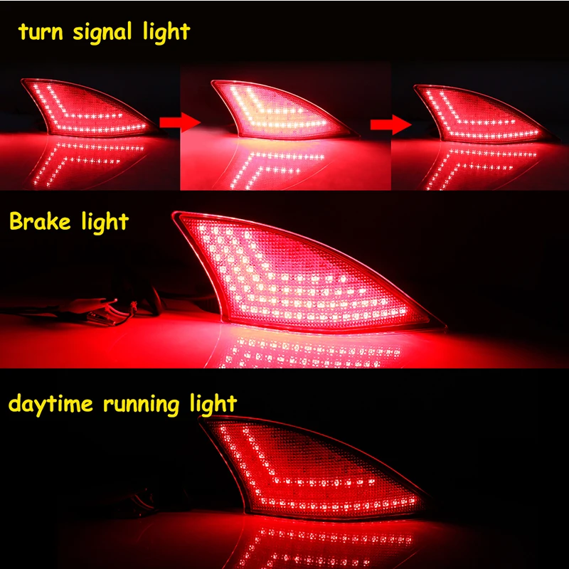 iJDM For 2014-2020 Lexus IS250 IS350 IS F Sport Replace bumper function as add-on brake lights/tail lights/rear fog lights/turn