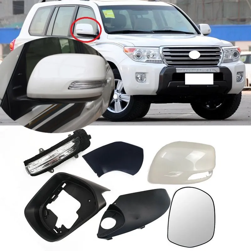 Yasong RearView Mirror Cover Shell Side Mirror Glass Light Frame For Toyota Land Cruiser 200 LC200 For Land Cruiser Prado FJ150