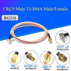 SMA Female to CRC9 MALE Right Angle Connector RG316 Pigtail Cable 10CM-200CM SMA-K/CRC9-JW CRC9 to SMA