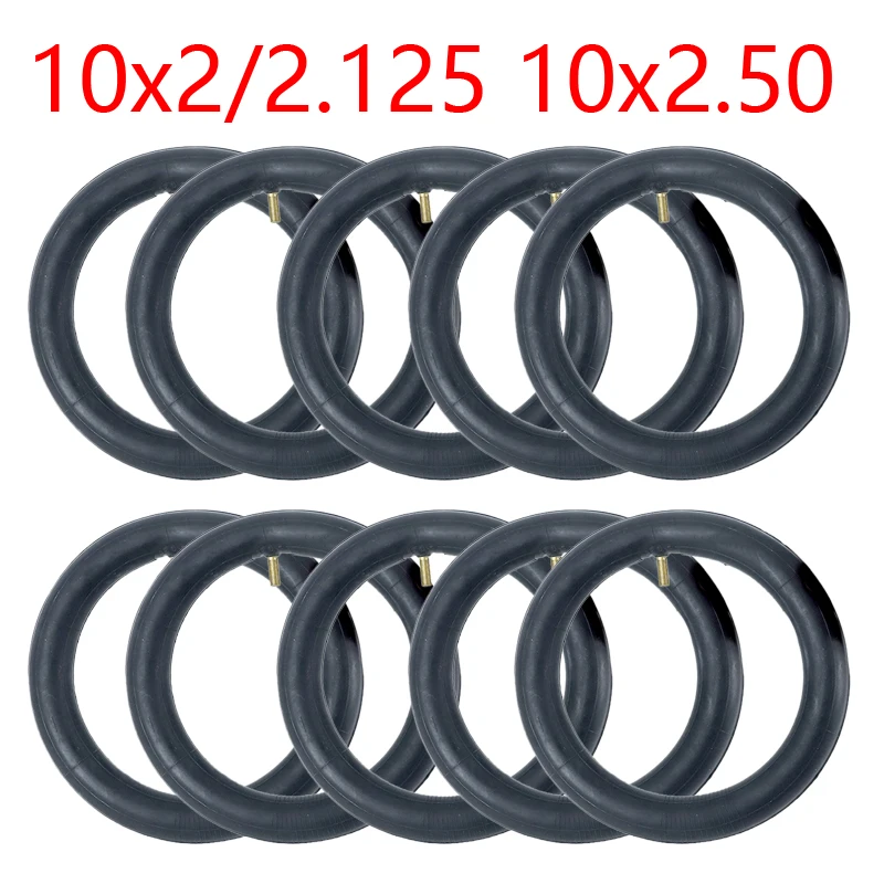 10 pcs inner tube 10x2/2.125 10x2.50 10x250 Butyl Camera Straight/bent valve Tyre for Tricycle Balancing Car Electric Scooter