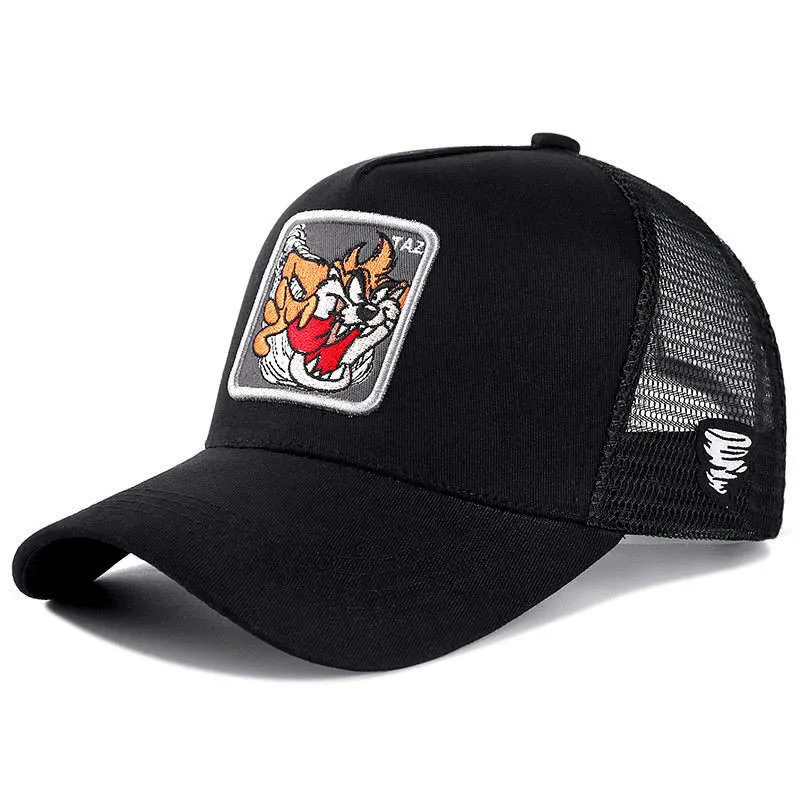 Hot Koop Unisex Anime Cartoon Cap Hoge kwaliteit Patch Draw Baseball Cap Mannen Trucker Hoed - afbeelding 1