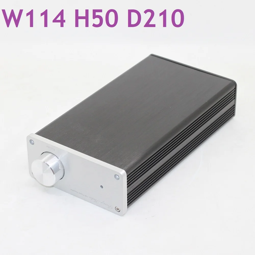 

W114 H50 D210 Power Box Aluminum Chassis DIY Preamp Amplifier Housing Rear Case Small Hifi Shell Headphone Amp PSU Audio Cabinet